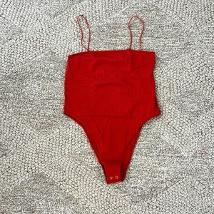Red basic bodysuit